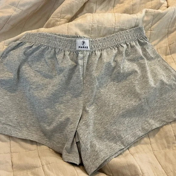 Parke Back to School Cotton Boxer Shorts XL, NEW Heather Grey SOLD OUT - Picture 2 of 3